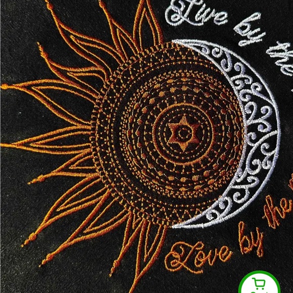 Black bohemian celestial sun overalls/jumper - Picture 3 of 5